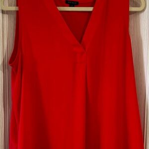 Ann Taylor Vivid Fuchsia V-Neck Blouse